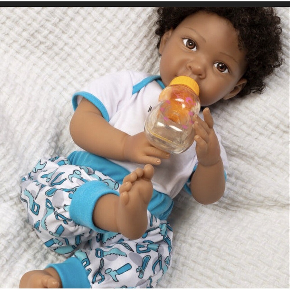Paradise Galleries Doll Black Reborn Baby Wonderfully Made 20" - New In Box